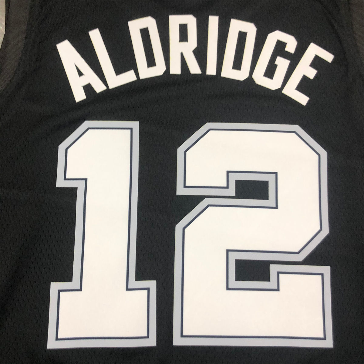 NBA San Antonio Spurs V-Neck Black jersey ALDRIDGE#12 S-XXL