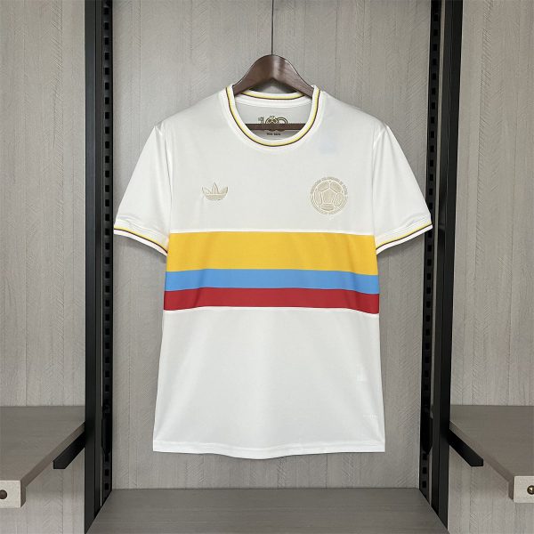 2024/25 Colombia 100th Anniversary Edition White Jersey Fan Version