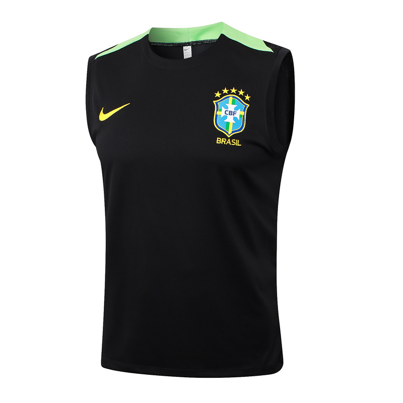 24/25 Brazil Black Training Set Shirt and Shorts