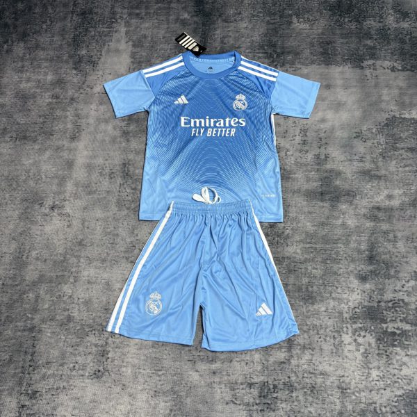 25/26 Real Madrid Blue Goalkeeper kids Kits
