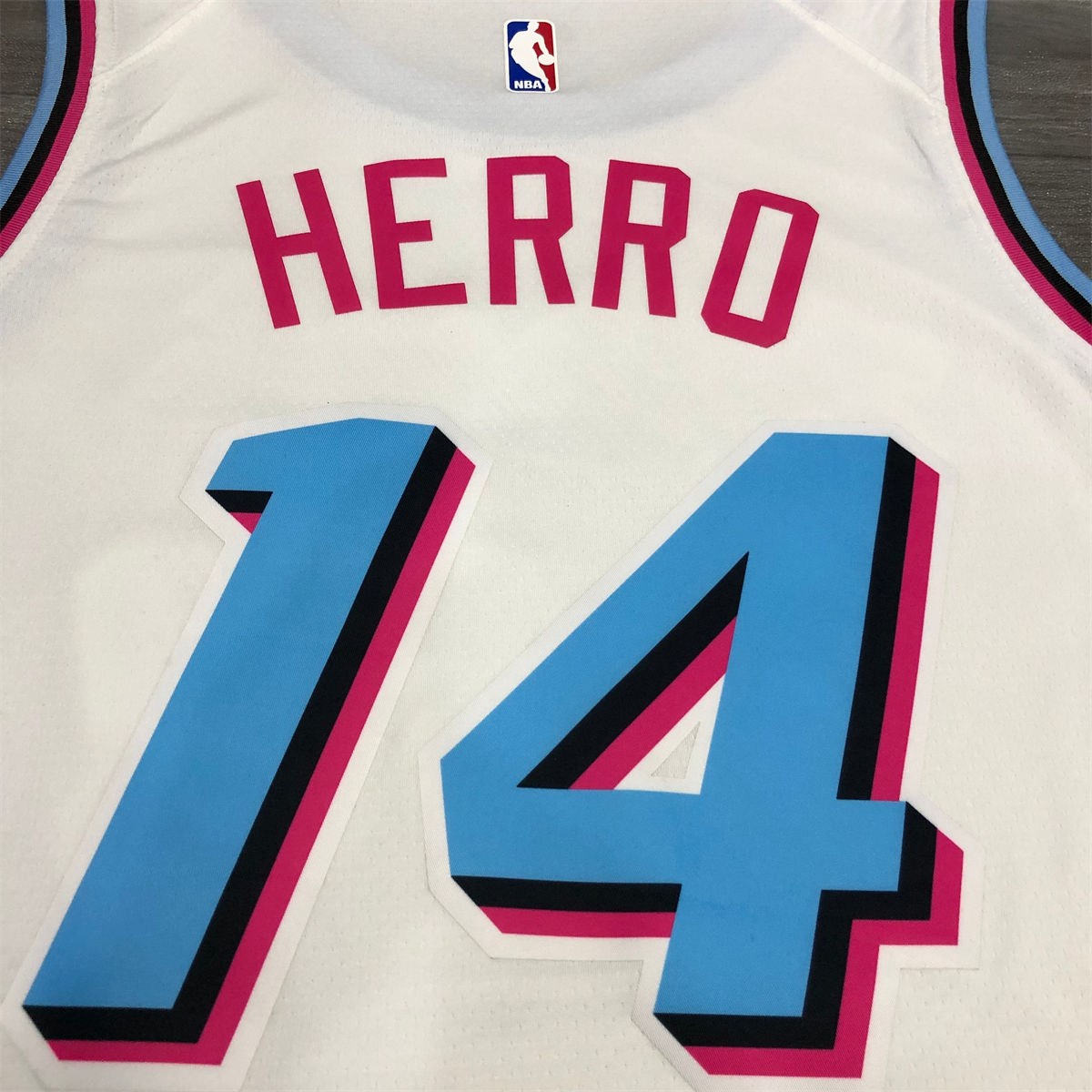 NBA Miami Hearts round neck White Jersey HERRO#14 S-XXL