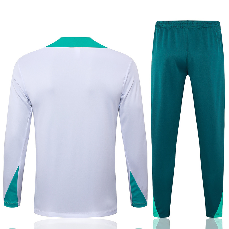 24/25 Portugal White Long-sleeved half-pull training kit Football team kit