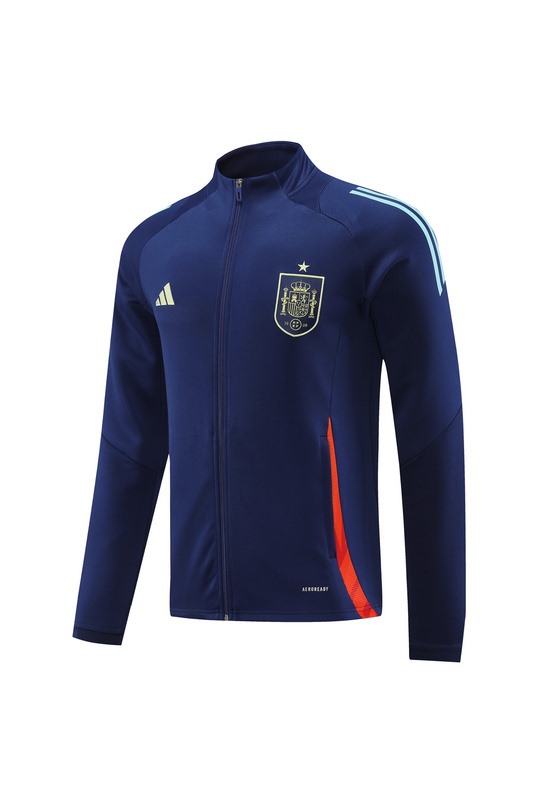 2024 Spain Royal Blue Jacket Training Suit Set Football Team Shirt Sports Fashion