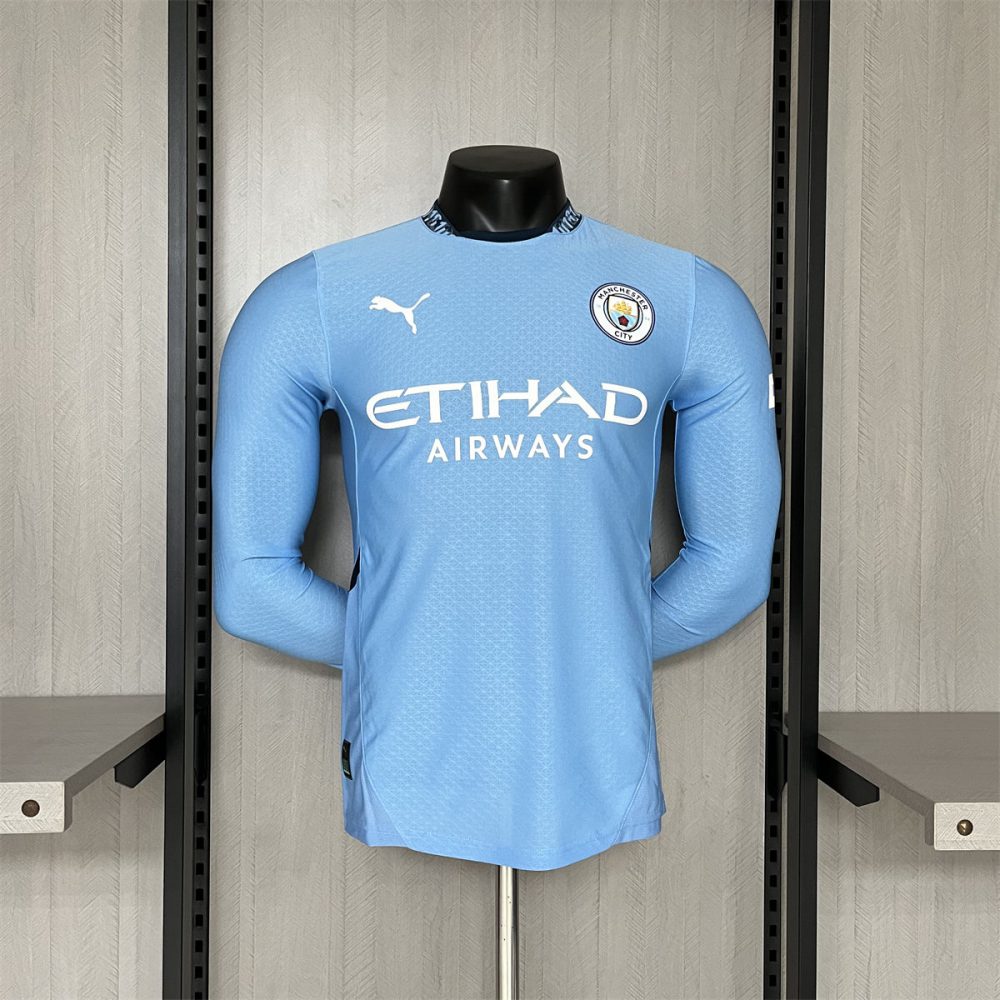 24/25 Manchester City Home Jersey Long Sleeve Player Version