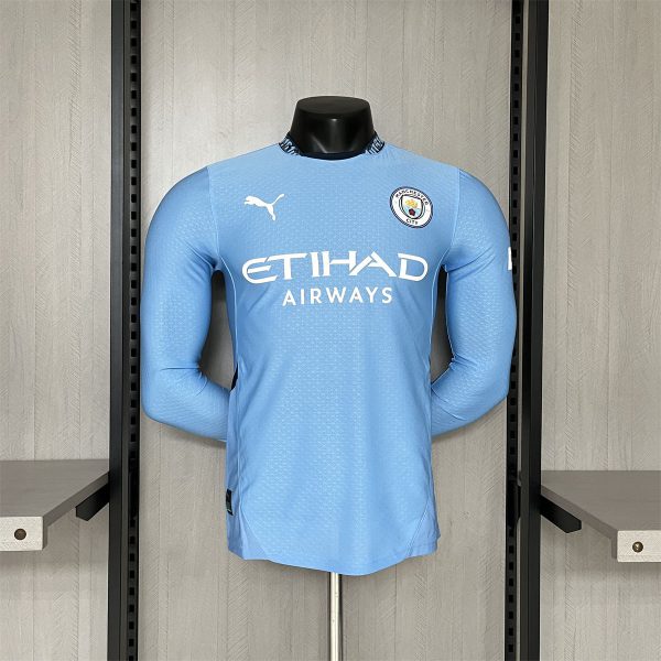 24/25 Manchester City Home Jersey Long Sleeve Player Version