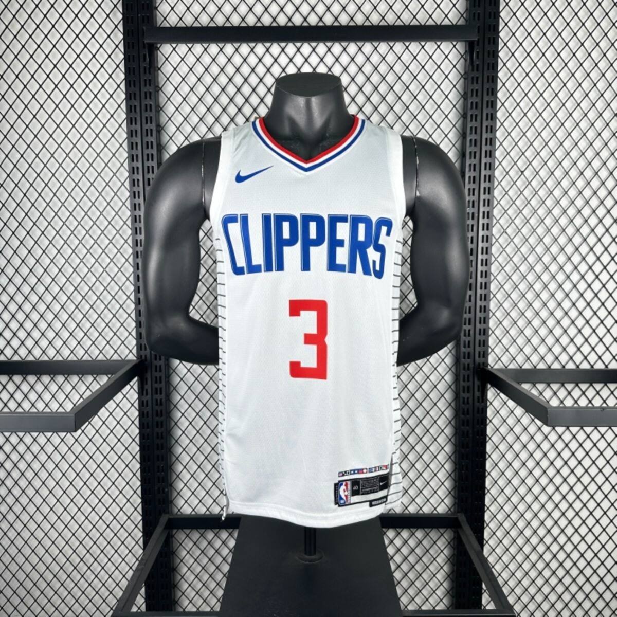 NBA Los Angeles Clippers 24/25 Round Neck White Jersey PAUL#3 S-XXL