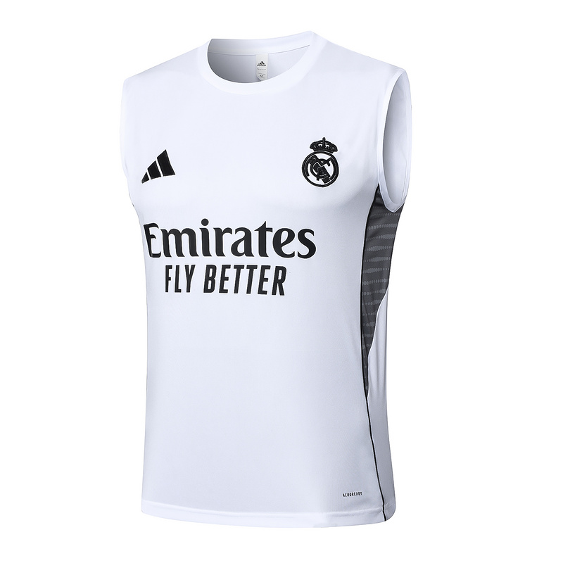 24/25 Real Madrid White Training Set Shirt and Shorts