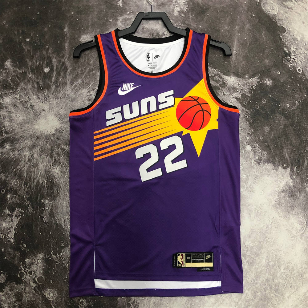 NBA Phoenix Suns Round Neck Purple Retro Style jersey S-XXL