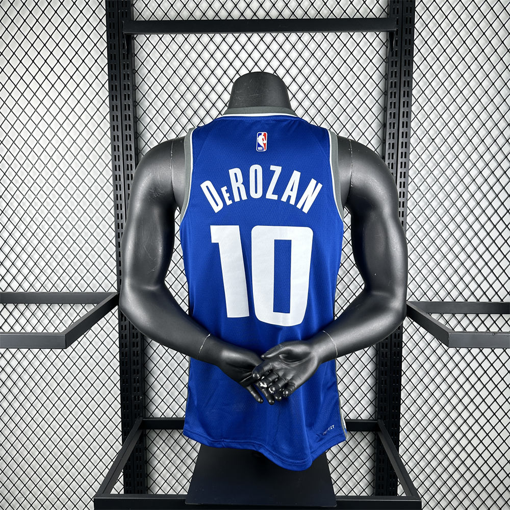 NBA Scaramento Kings 2024 V-Neck City Edition Blue jersey DeROZAN#10 S-XXL