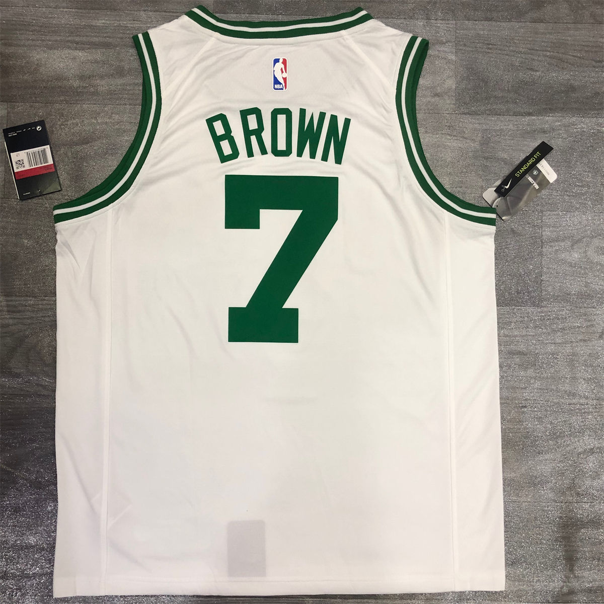 NBA Boston Celtics round neck White Jersey BROWN#7 S-XXL