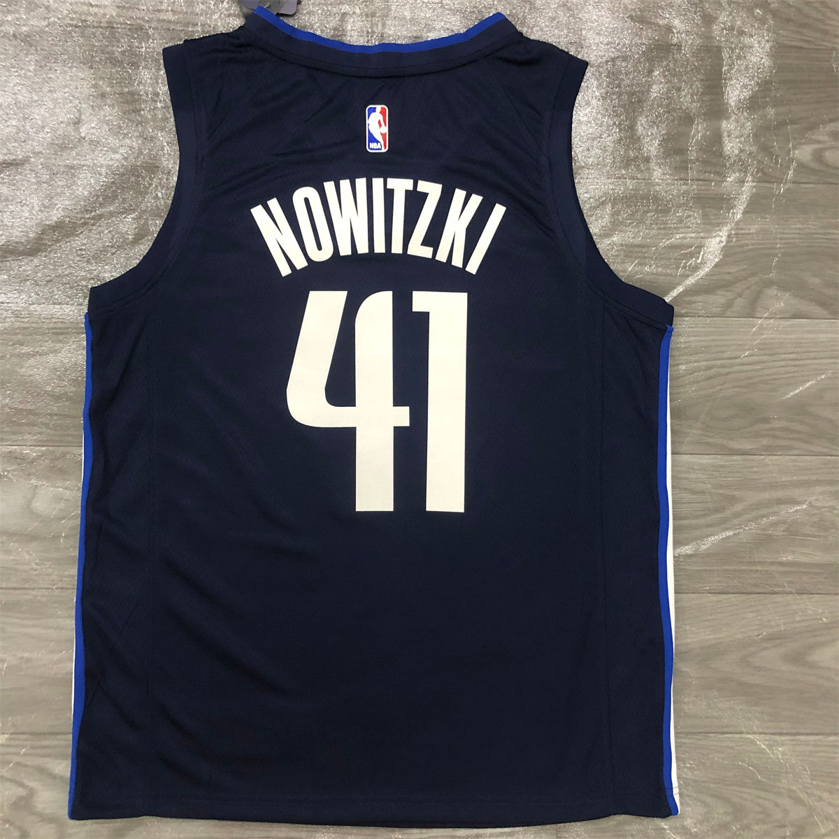 NBA Dallas Mavericks V Neck Royal Blue Jersey NOWITZKI#41 S-XXL
