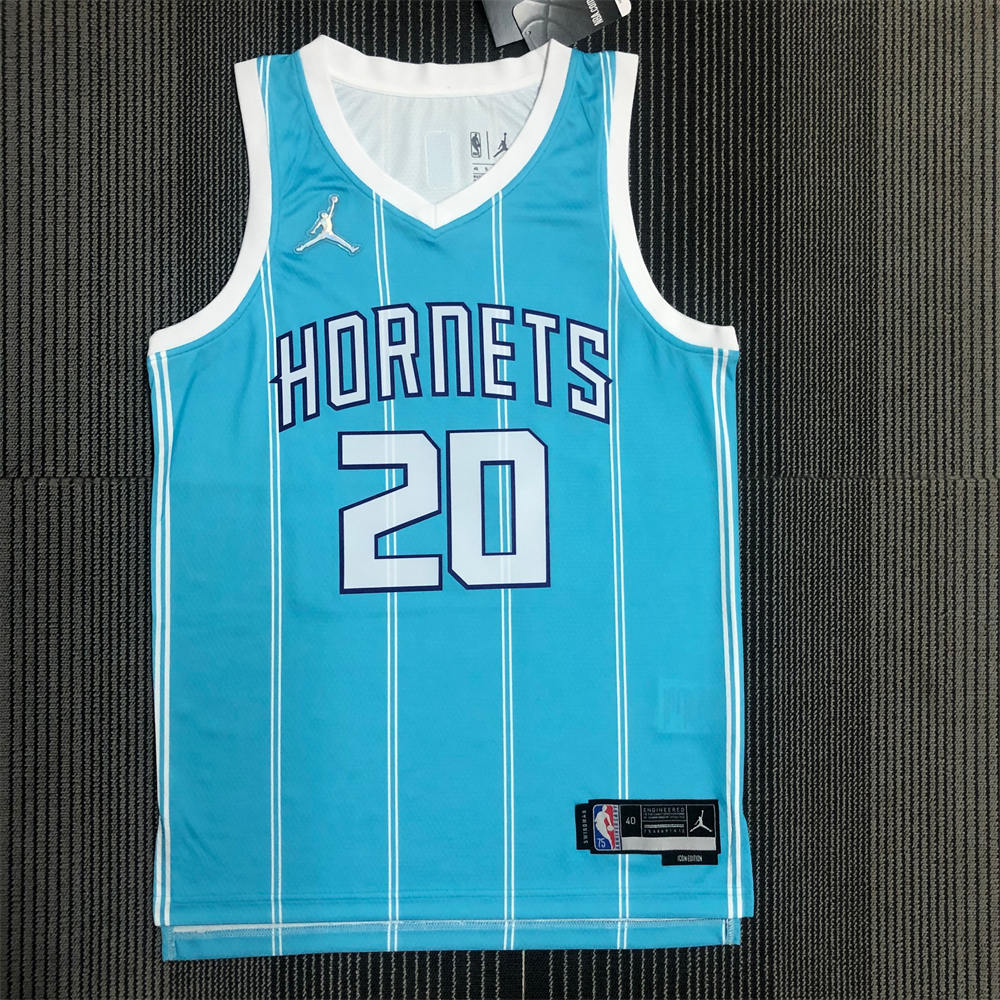 NBA Charlotte Hornets V-Neck Light Blue 75th Anniversary Jersey HAYWARD#20 S-XXL
