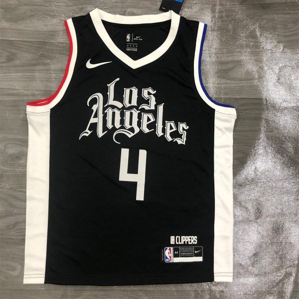 NBA Los Angeles Clippers V-Neck Black Jersey RONDO#4 S-XXL
