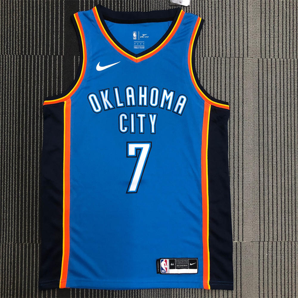 NBA Oklahoma City Thunder V-Neck Blue Jersey ANTHONY#7 S-XXL