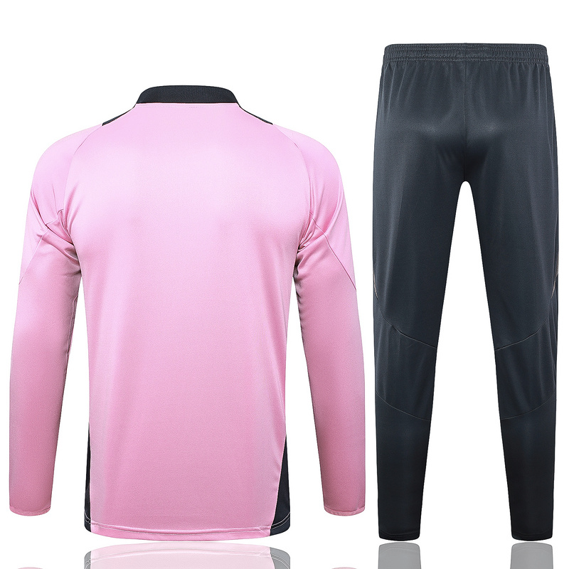 24/25 Real Madrid Pink Long-sleeved half-pull training kit Football team kit