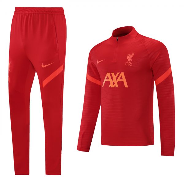 2021 Liverpool Red Long-sleeved half-pull training kit Football team kit
