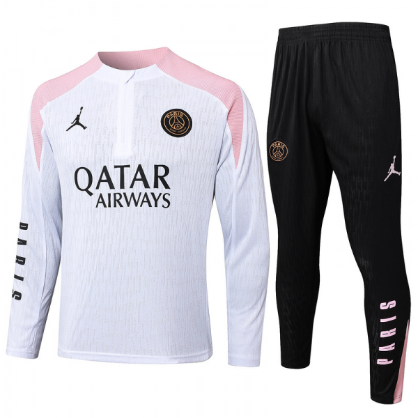 24/25 Paris White Long-sleeved half-pull training kit Football team kit