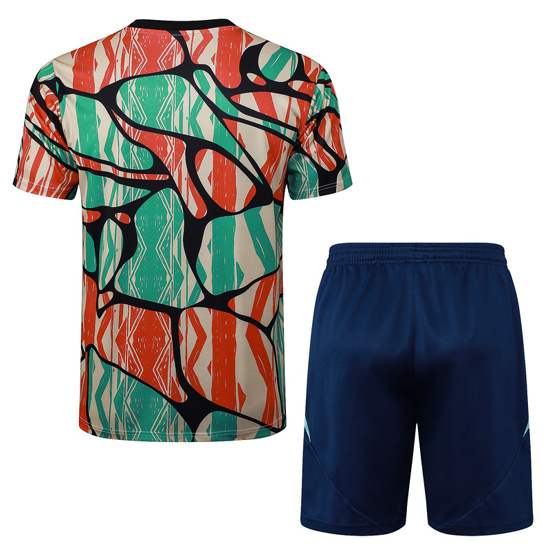 24/25 Arsenal Red Green Training Set Shirt and Shorts