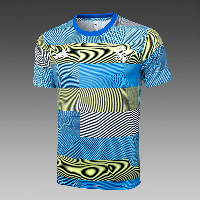 2025/26 Real Madrid Blue Green Training Set Shirt and Shorts