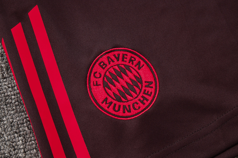 24/25 Bayern Munich Red-brown Training Set Shirt and Shorts