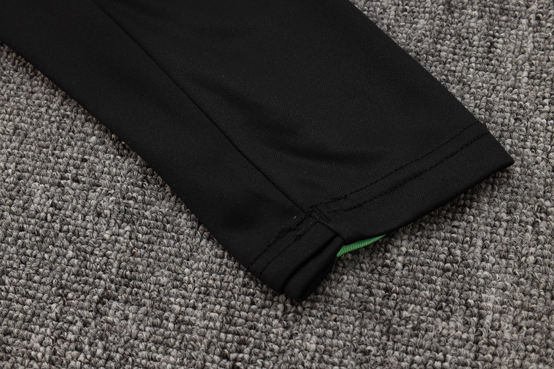 24/25 Brazil Black Long-sleeved half-pull training kit Football team kit