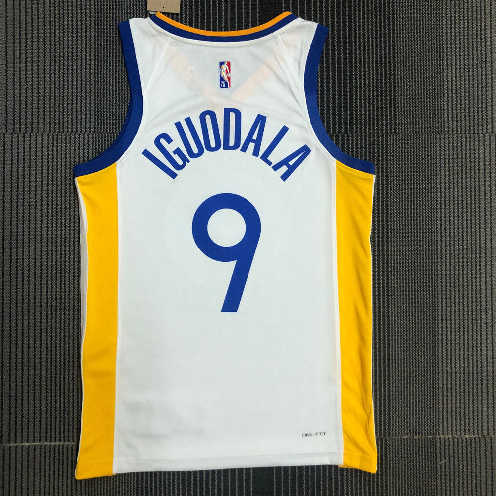 NBA Golden State Warriors V-Neck White Jersey IGUODALA#9 S-XXL
