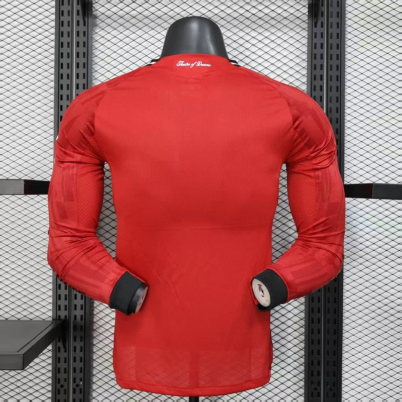 2025/26 Manchester United Home Long Sleeve Jersey Player Version