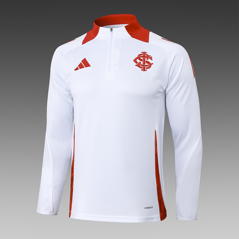 24/25 Internacional White Long-sleeved half-pull training kit Football team kit