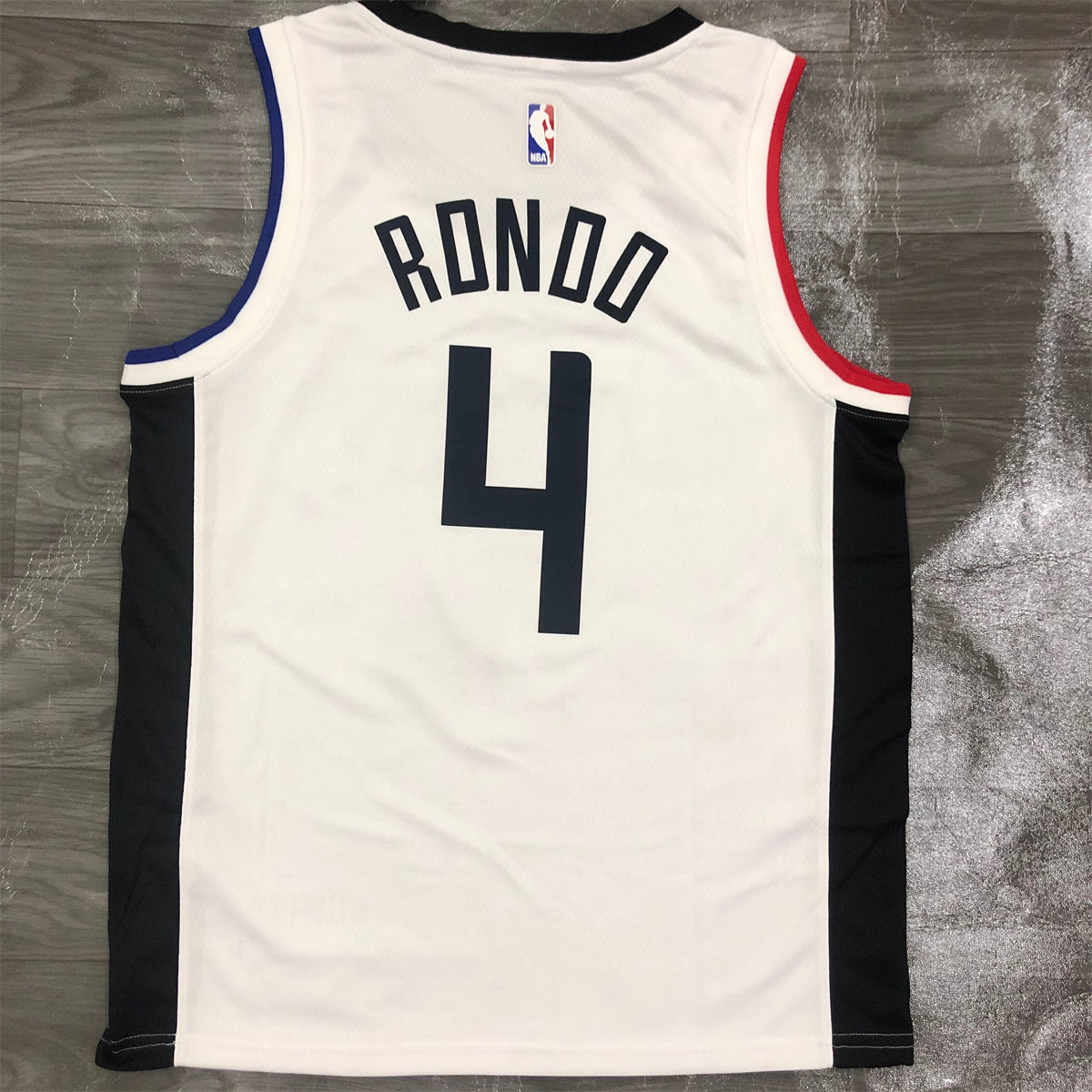 NBA Los Angeles Clippers V-Neck White Jersey RONDO#4 S-XXL