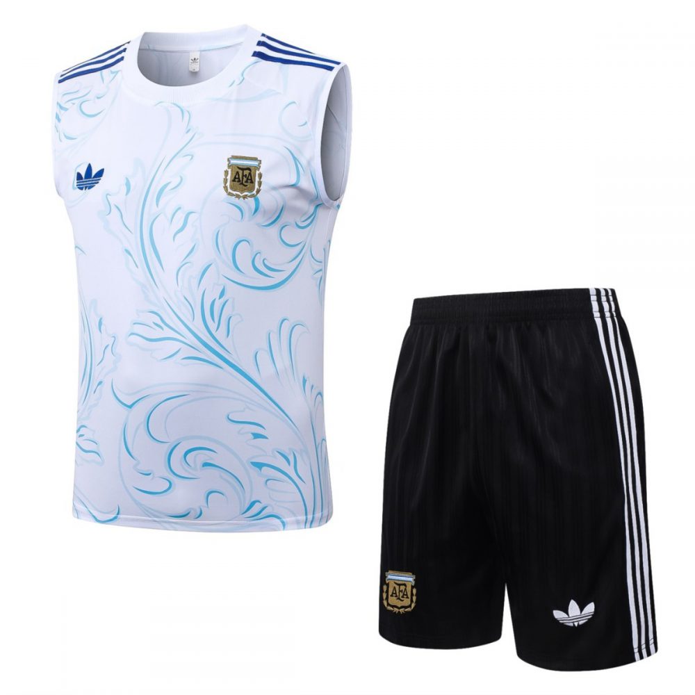 2026 Argentina White Training Set Shirt and Shorts
