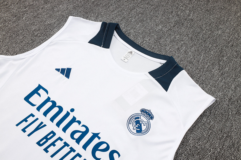 24/25 Real Madrid White Training Set Shirt and Shorts