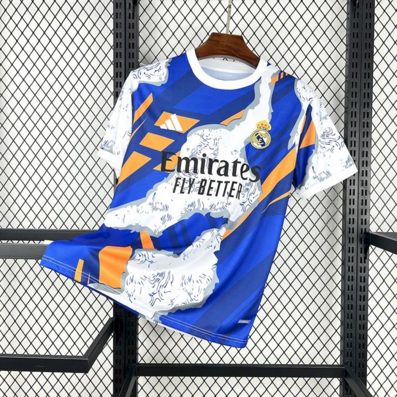 2025/26 Real Madrid Special Edition Blue and White jersey Fan version