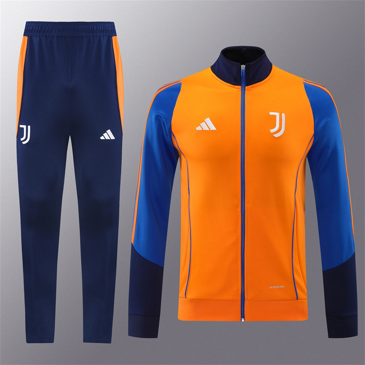 2024 Juventus Orange Jacket Training Suit Set Football Team Shirt Sports Fashion
