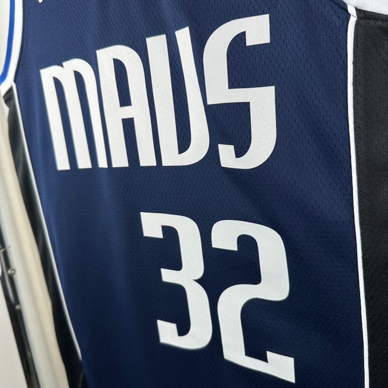 NBA Dallas Mavericks V-Neck Royal Blue Jersey FLAGG#32 S-XXL