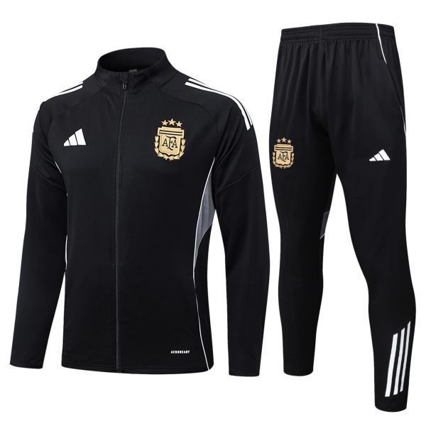 2025/26 Argentina black Jacket Training Suit Set Football Team Shirt Sports Fashion