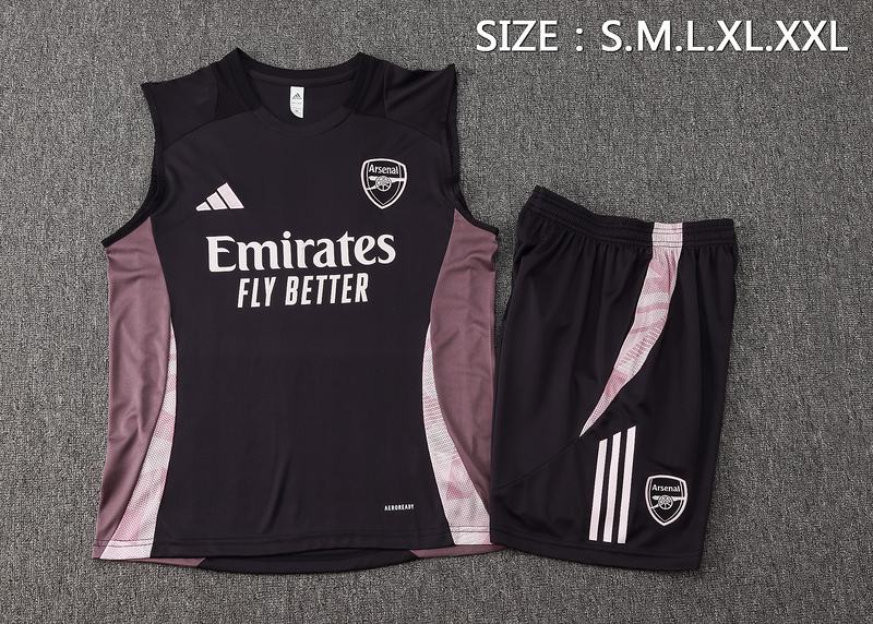 24/25 Arsenal Dark grey Training Set Shirt and Shorts
