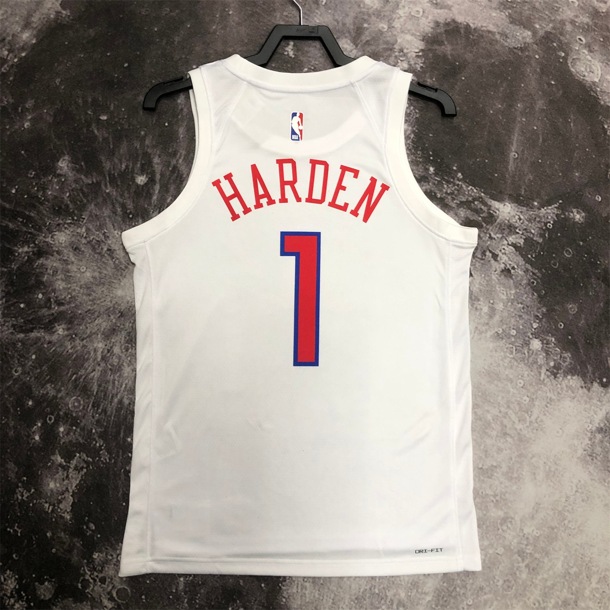 NBA Philadelphia 76ers Round Neck White Jersey HARDEN#1 S-XXL