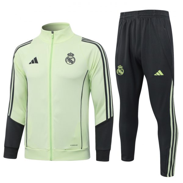 2026 Real Madrid Light green Jacket Training Suit Set