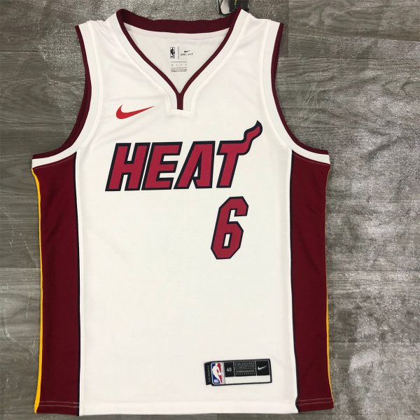 NBA Miami Hearts V-Neck White Jersey JAMES#6 S-XXL