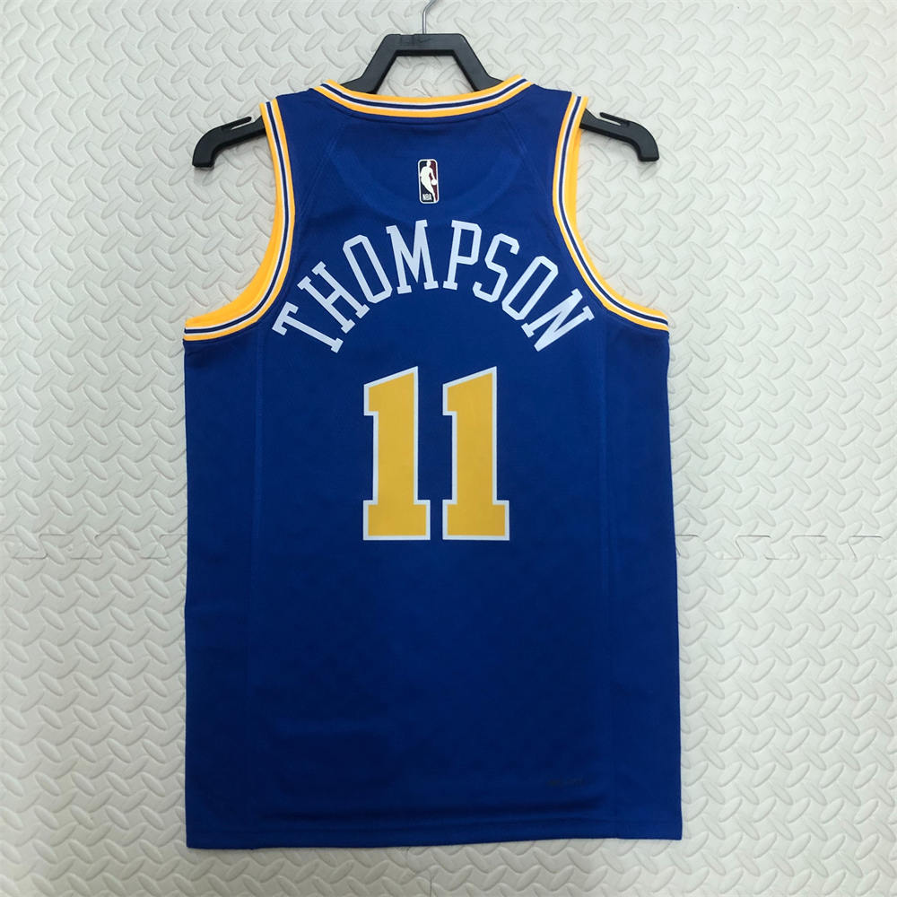 NBA Golden State Warriors Round Neck Blue Jersey THOMPSON#11 S-XXL
