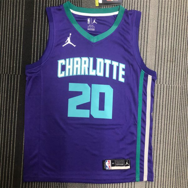 NBA Charlotte Hornets V-Neck Purple Jersey HAYWARD#20 S-XXL