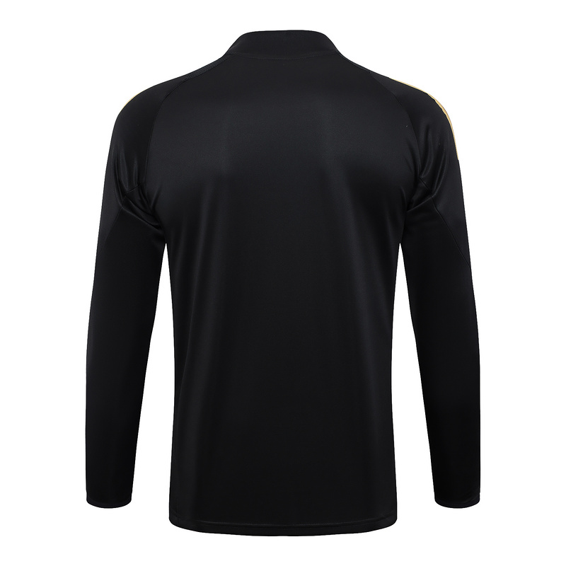 24/25 Real Madrid Black Long-sleeved half-pull training kit Football team kit