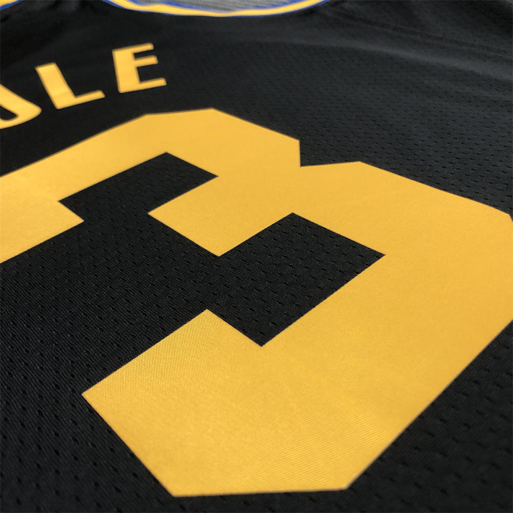 NBA Golden State Warriors V-Neck 75th anniversary Black Jersey POOLE#3 S-XXL