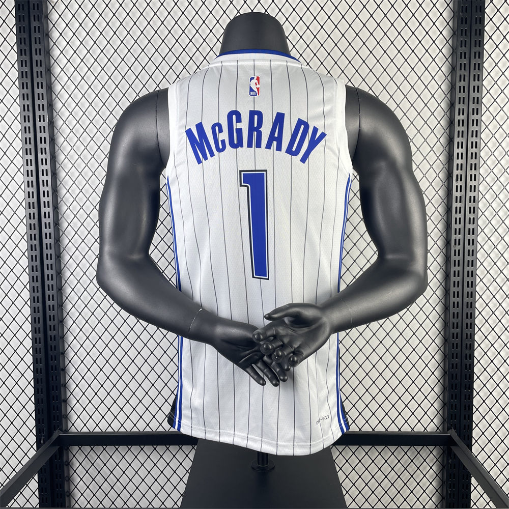NBA Orlando Magic V-Neck Jersey White McGRADY#1 S-XXL