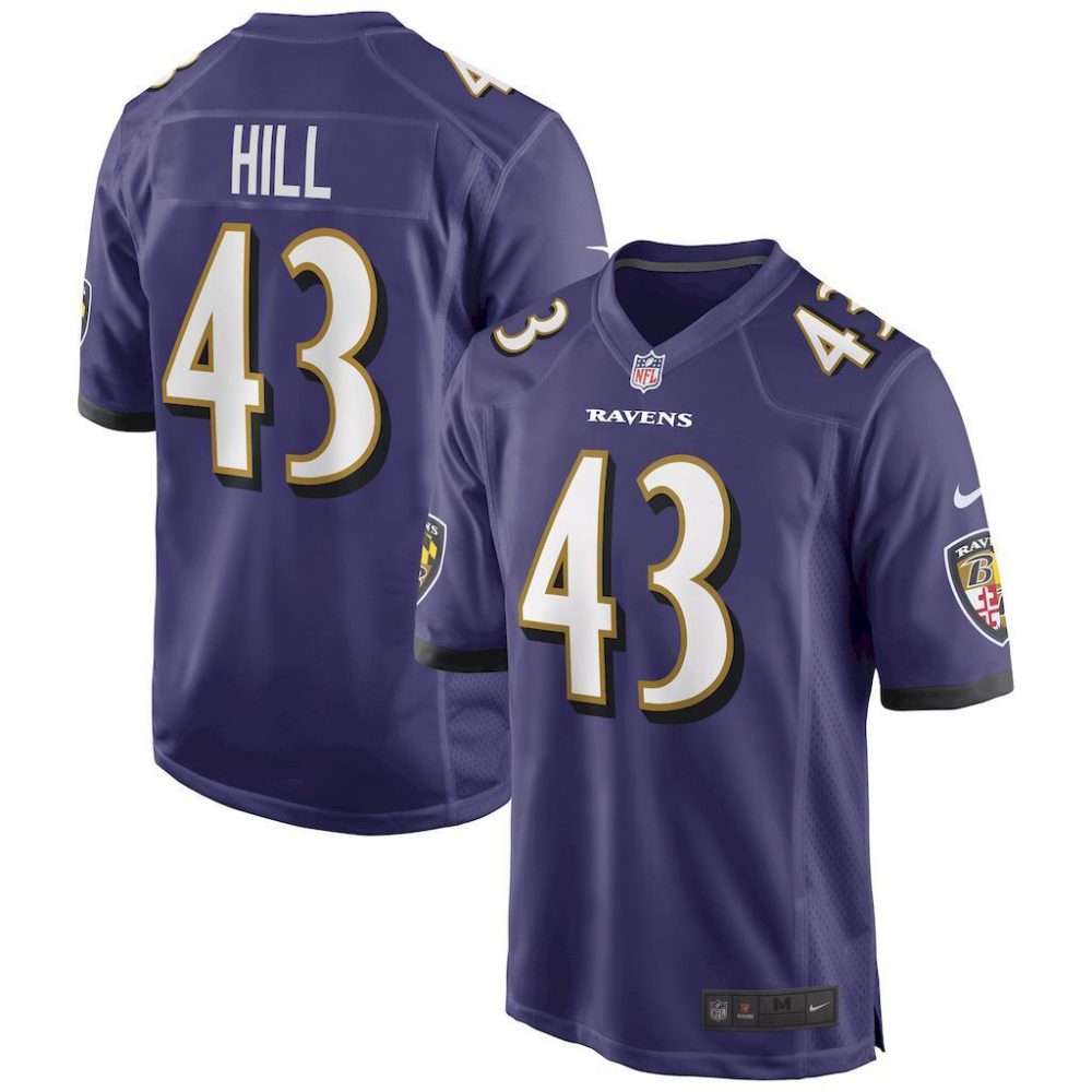 NFL Baltimore Ravens Jeysey HILL #43