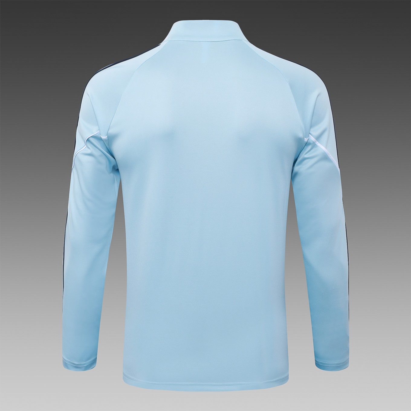202526 Manchester City Light blue Long-sleeved half-pull training kit Football team kit