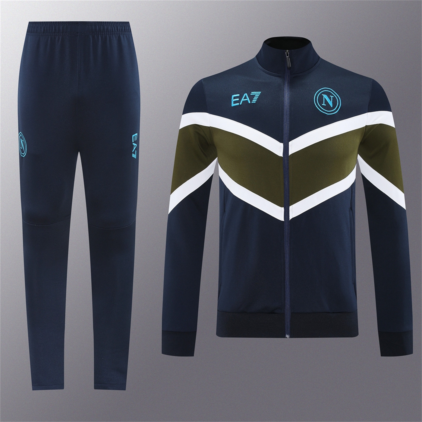 2024 Napoli Color block Jacket Training Suit Set Football Team Shirt Sports Fashion