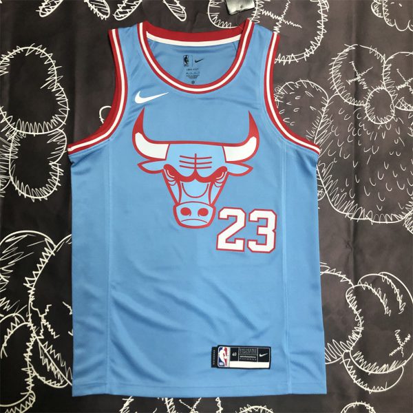 NBA Chicago Bulls Round Neck Blue Jersey JORDAN#23 S-XXL