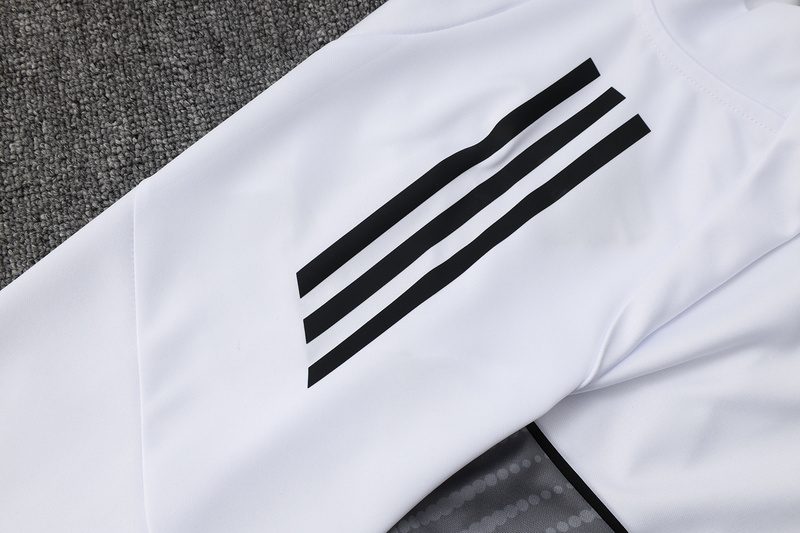 2024/25 Real Madrid White Jacket Training Suit Set Football Team Shirt Sports Fashion