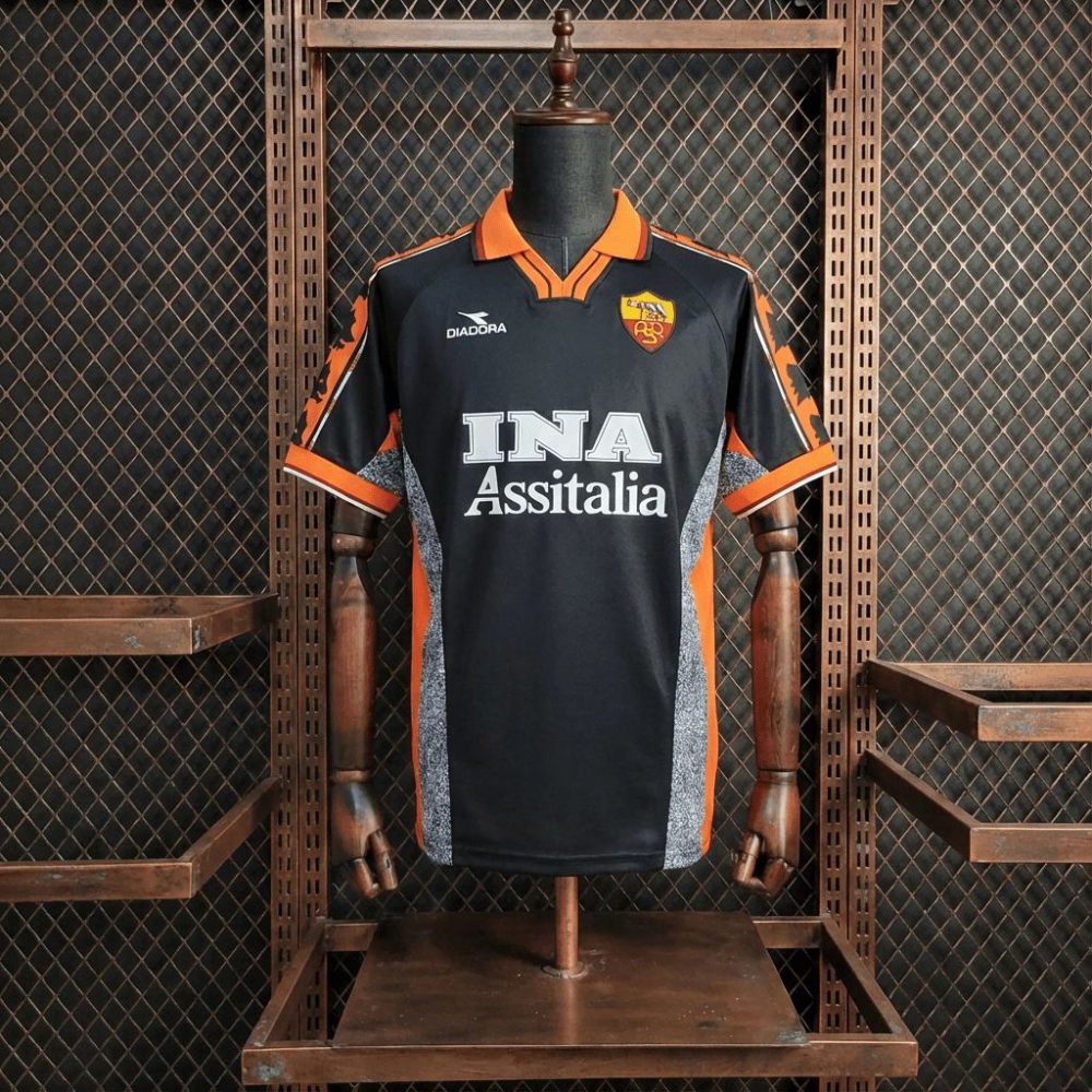 Retro 1998/99 Roma Second Away jersey Fan Version